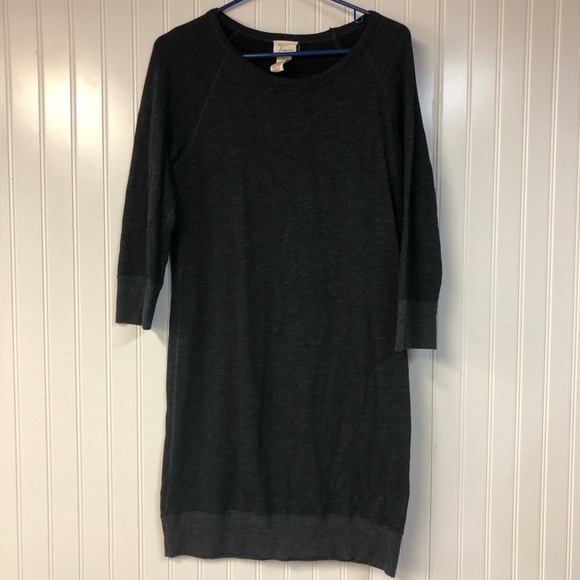 Andrea Jovine Lightweight Sweater Dress Large Gray Pullover Crewneck - Picture 1 of 4